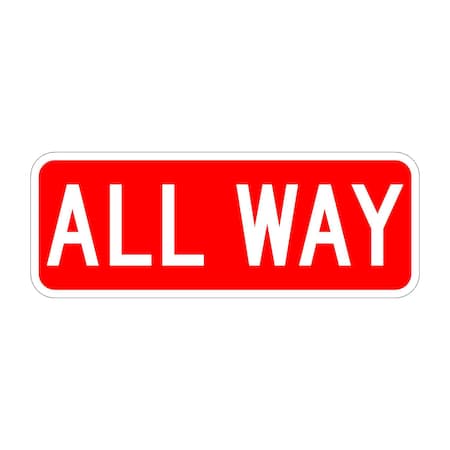 Sign Solutions Usa 6 in Height, 18 in Width, Aluminum, Horizontal Rectangle DUS08HWT1806R1-3P